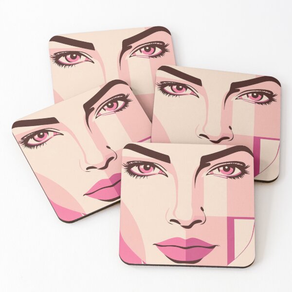 Item preview, Vintage Lady No 8. Patrick Nagel inspired design. designed and sold by Shoot-The-Moon.