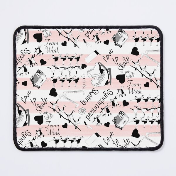 Item preview, Synchronized Skating Black and White, Striped Design-Light Pink designed and sold by Purposely Designed.