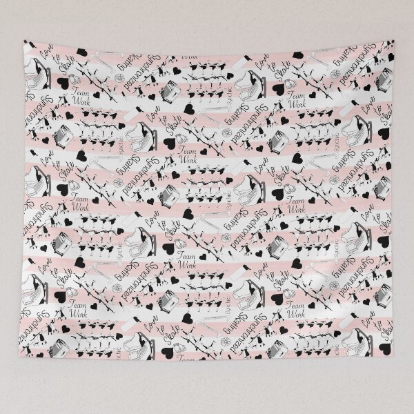 Item preview, Synchronized Skating Black and White, Striped Design-Light Pink designed and sold by Purposely Designed.
