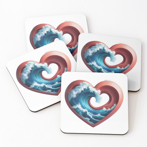 Item preview, Heart-Shaped Wave  designed and sold by EsraaCreations.