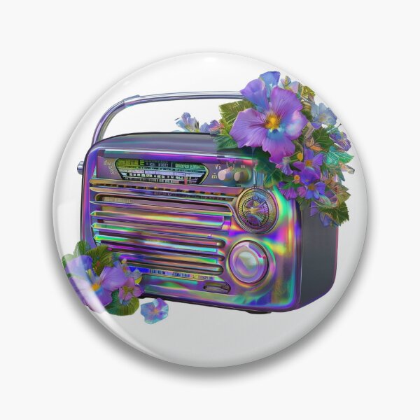 Item preview, VINTAGE RADIO| HOLOGRAPHIC EFFECT| IRISDECENT designed and sold by TeenVibe-Shop.