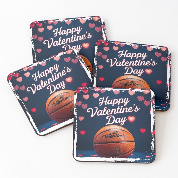 Item preview, Happy valentines day love and basketball ball designed and sold by ArtisticPen-art.