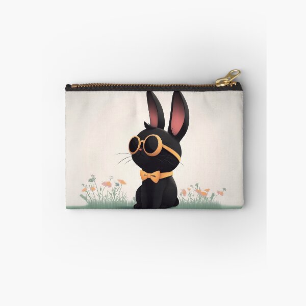 Item preview, Cute Black Rabbit Cartoon Vector Design designed and sold by GoldenTealArts.