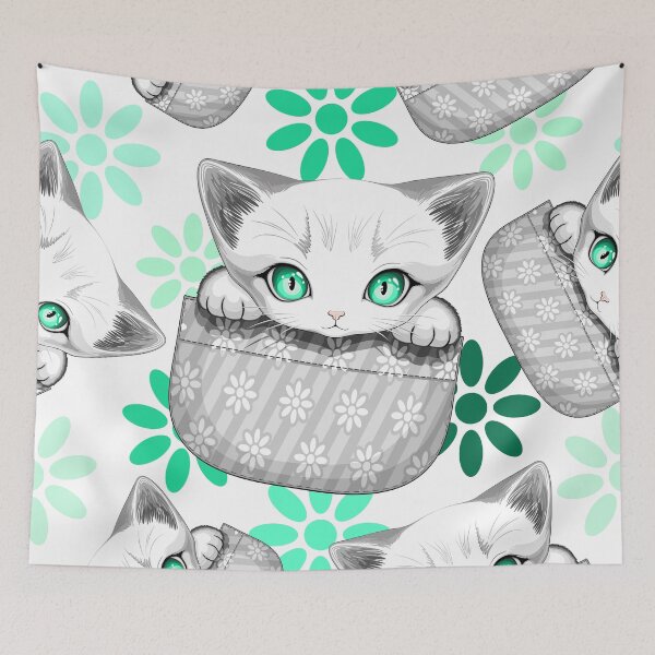 Item preview, Cat Cute and Playful peaking from a Pocket designed and sold by BluedarkArt.
