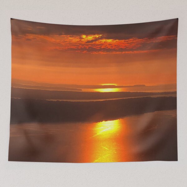 Item preview, Red Puget Sound Sunset designed and sold by flyscenicair.