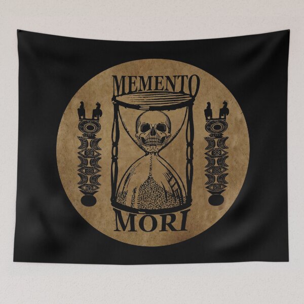 Item preview, Memento mori hourglass skull death quote  designed and sold by Alexaltay.