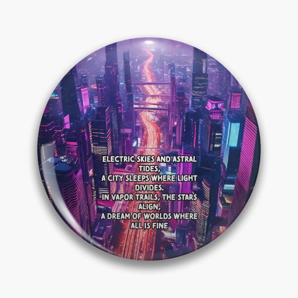 Item preview, Skyline Reverie - Synthway Poetry Art Work designed and sold by Unwind-Art-Work.