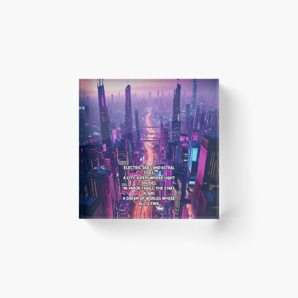 Item preview, Skyline Reverie - Synthway Poetry Art Work designed and sold by Unwind-Art-Work.