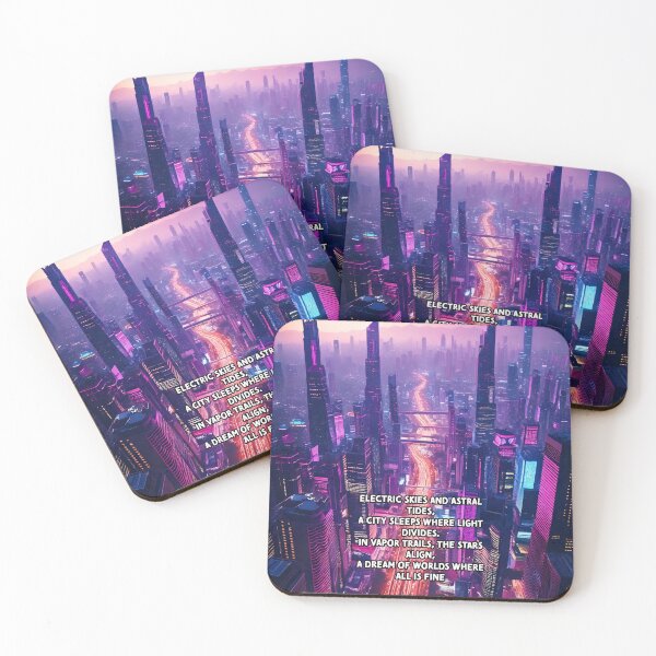Item preview, Skyline Reverie - Synthway Poetry Art Work designed and sold by Unwind-Art-Work.