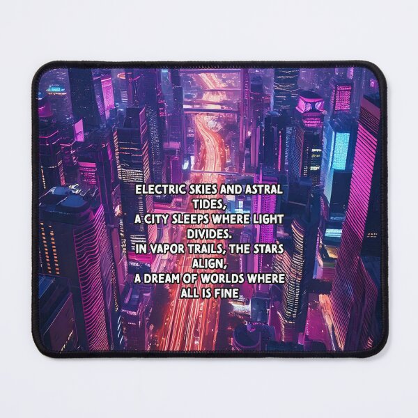 Item preview, Skyline Reverie - Synthway Poetry Art Work designed and sold by Unwind-Art-Work.