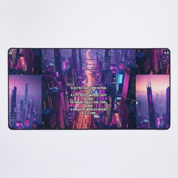 Item preview, Skyline Reverie - Synthway Poetry Art Work designed and sold by Unwind-Art-Work.