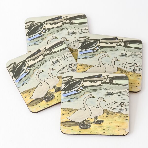 Item preview, Swans in Emsworth Harbour designed and sold by Dianna Hardy Art.