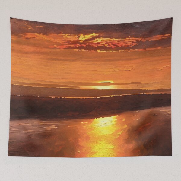 Item preview, Red Puget Sound Sunset (Oil Painting) designed and sold by flyscenicair.