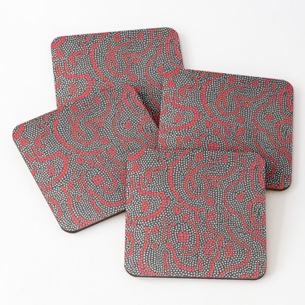 Item preview, Mosaic of red and white dots. designed and sold by mylittlewindow.