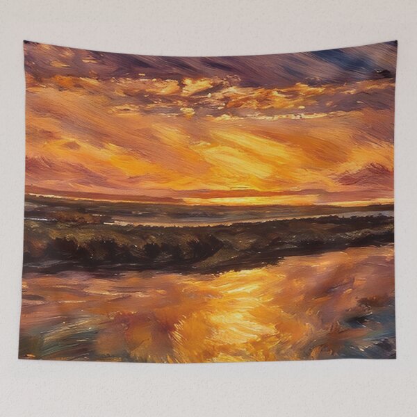 Item preview, Red Puget Sound Sunset (Pastel) designed and sold by flyscenicair.
