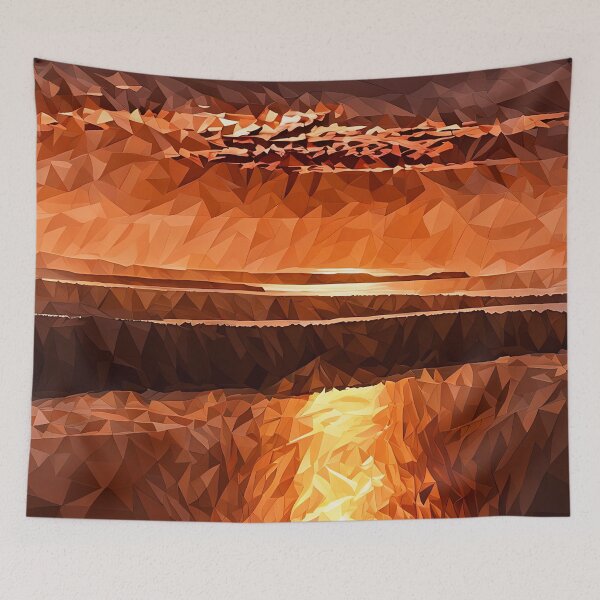 Item preview, Red Puget Sound Sunset (Poly Art) designed and sold by flyscenicair.