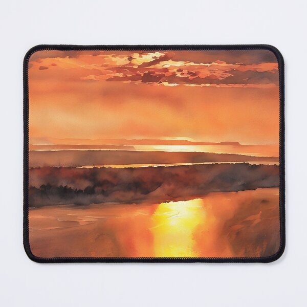 Item preview, Red Puget Sound Sunset (Watercolor) designed and sold by flyscenicair.