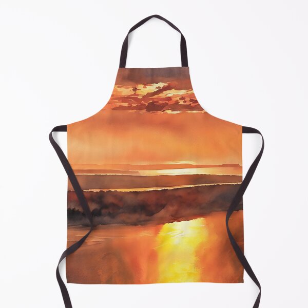 Item preview, Red Puget Sound Sunset (Watercolor) designed and sold by flyscenicair.