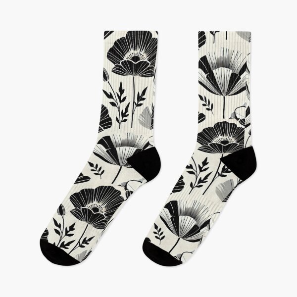 Item preview, Monochrome Poppy Silhouette Pattern designed and sold by Designeerguy.