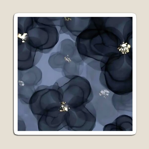 Item preview, Blue Ink Blot Flowers designed and sold by Ellia Arts.