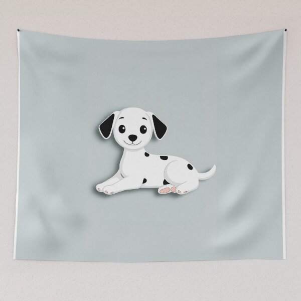 Item preview, Cute Dalmatian Puppy Cartoon Flat Illustration designed and sold by GoldenTealArts.