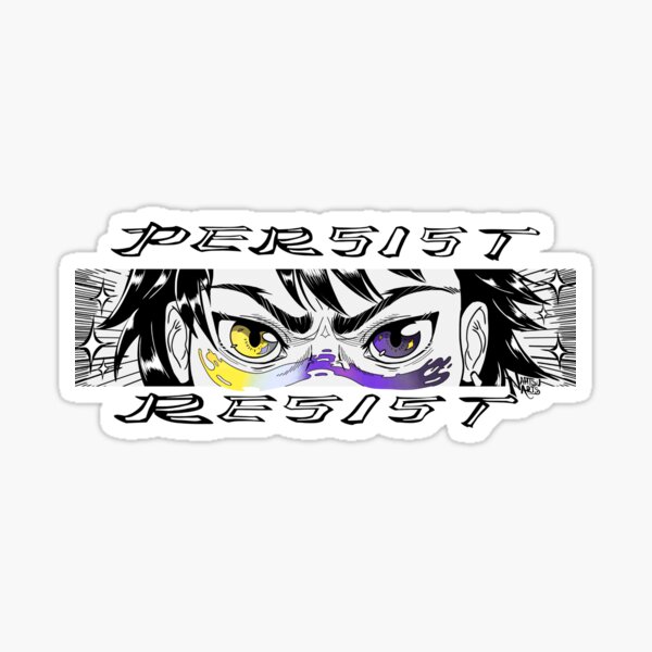 Vista previa del artículo con la obra «Resistir y persistir NB», diseñado y vendido por NahtsuArts.
