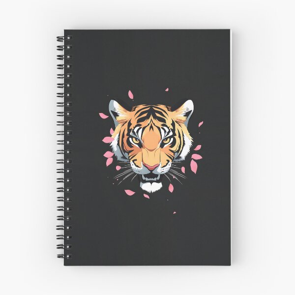 Item preview, Tiger Logo With Cherry Blossom Design designed and sold by GoldenTealArts.