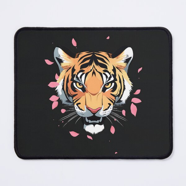 Item preview, Tiger Logo With Cherry Blossom Design designed and sold by GoldenTealArts.