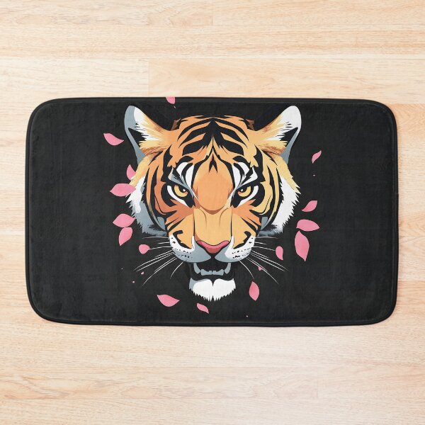 Item preview, Tiger Logo With Cherry Blossom Design designed and sold by GoldenTealArts.