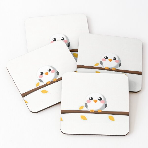 Item preview, Adorable Cartoon Bird on Branch Illustration designed and sold by GoldenTealArts.