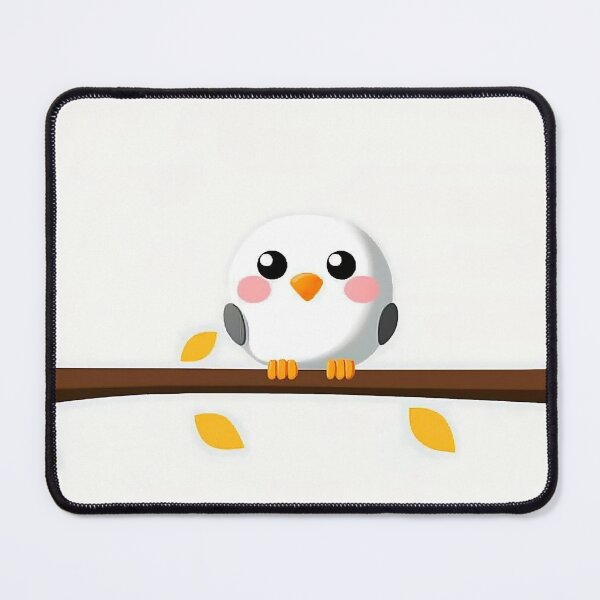 Item preview, Adorable Cartoon Bird on Branch Illustration designed and sold by GoldenTealArts.