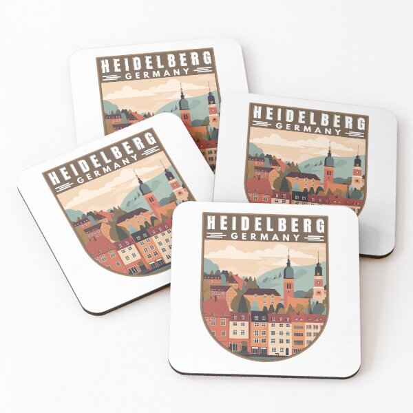 Item preview, Heidelberg in Baden-Württemberg Germany Retro Travel Art Emblem designed and sold by MaateoDesign.