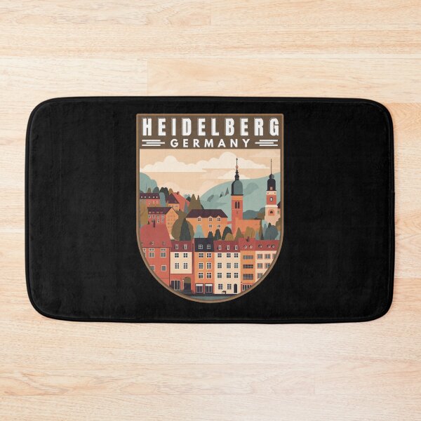 Item preview, Heidelberg in Baden-Württemberg Germany Retro Travel Art Emblem designed and sold by MaateoDesign.