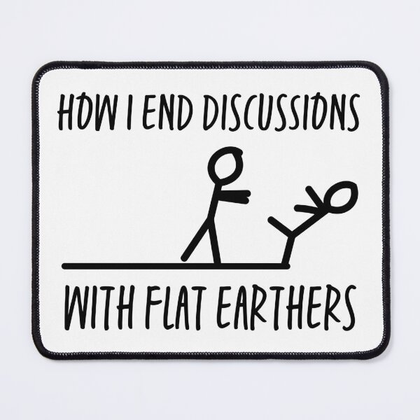 Item preview, Anti Flat Earth – Funny Stick Figure Sarcasm Gift for Science Lovers designed and sold by ScienceCorner.