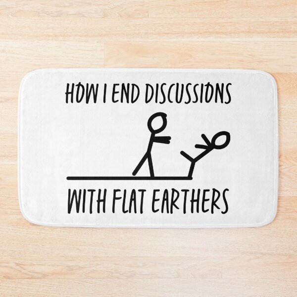 Item preview, Anti Flat Earth – Funny Stick Figure Sarcasm Gift for Science Lovers designed and sold by ScienceCorner.
