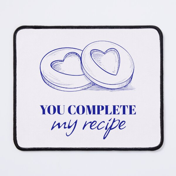 Item preview, You Complete My Recipe illustration for baking couple designed and sold by Matoforma.
