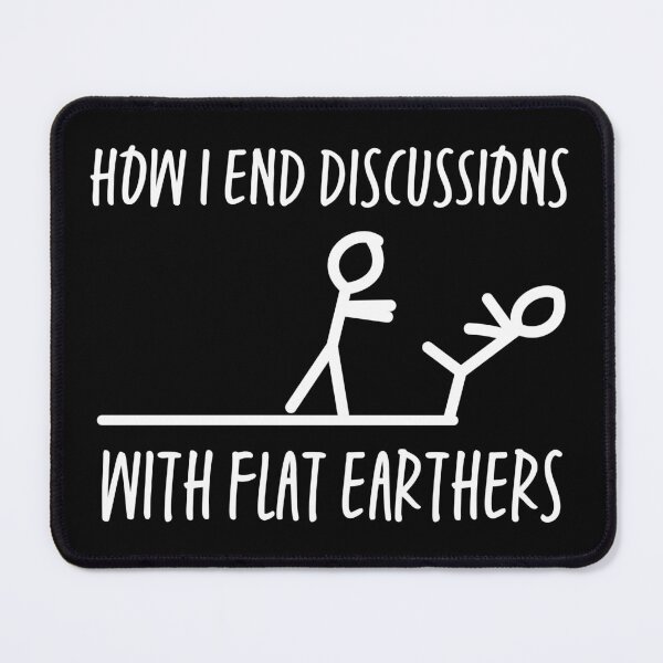 Item preview, Anti Flat Earth – Funny Stick Figure Sarcasm Gift for Science Lovers designed and sold by ScienceCorner.