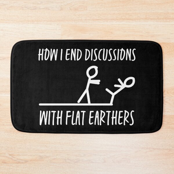 Item preview, Anti Flat Earth – Funny Stick Figure Sarcasm Gift for Science Lovers designed and sold by ScienceCorner.