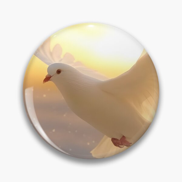 Item preview, a whithe pigeon flying in a beutiful sky designed and sold by Fluffy-Fields.