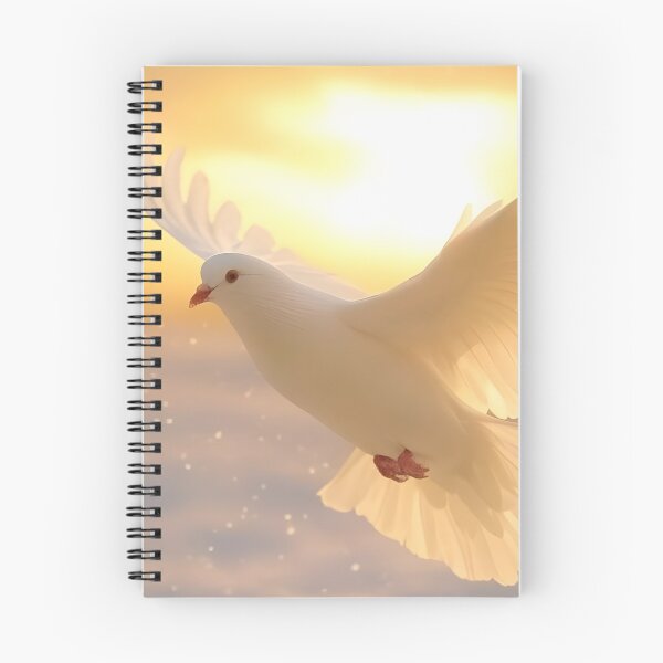 Item preview, a whithe pigeon flying in a beutiful sky designed and sold by Fluffy-Fields.