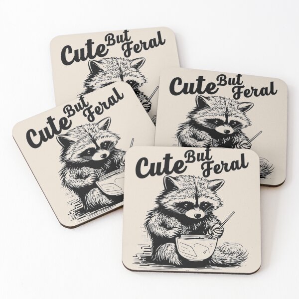 Item preview, Feeling Feral, but Feelling cute and If I'm Moody Give Me Foody, Funny Raccoon Design, Animal Sarcastic Saying, Trendy Raccoon Sublimation designed and sold by FitFisher.