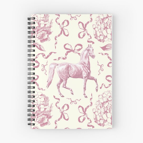 Item preview, Elegant Horse Hydrangea Bows Soft Pink Toile designed and sold by tanjica.