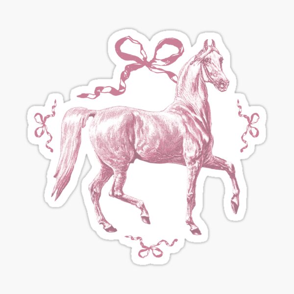 Item preview, Elegant Horse Hydrangea Bows Soft Pink Toile designed and sold by tanjica.