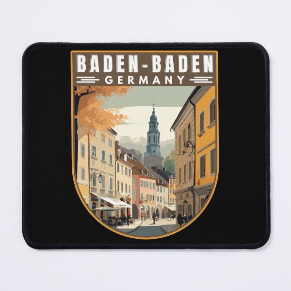Item preview, Baden-Baden in Baden-Württemberg Germany Retro Travel Art Emblem designed and sold by MaateoDesign.