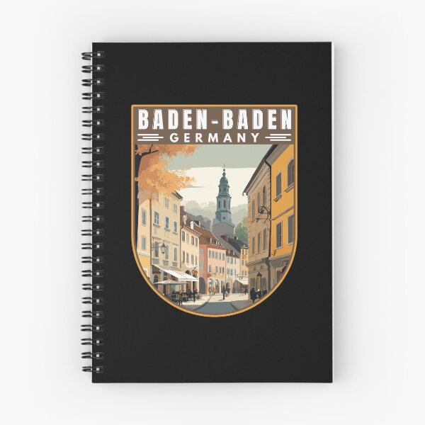 Item preview, Baden-Baden in Baden-Württemberg Germany Retro Travel Art Emblem designed and sold by MaateoDesign.
