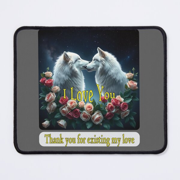 Item preview, Love between two wolves in a starry night designed and sold by GiCapgraphics.