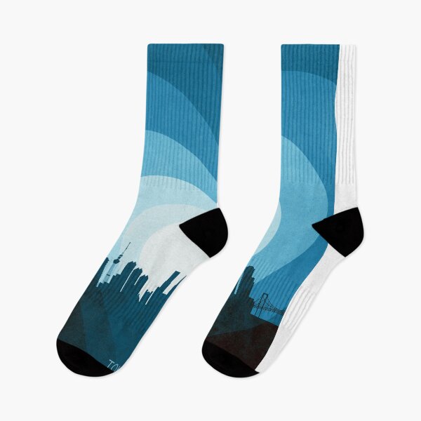 Item preview, Tokyo Japan Skyline Hearts Blue designed and sold by ArtPrints.