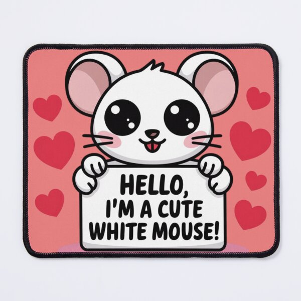 Item preview, Cute White Mouse designed and sold by 123ks.