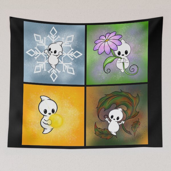 Item preview, cute ghost suri four seasons designed and sold by Pezi-Creation.