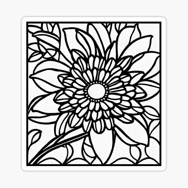 Item preview, Big Dahlia; black and white mosaic designed and sold by CindyOMy.